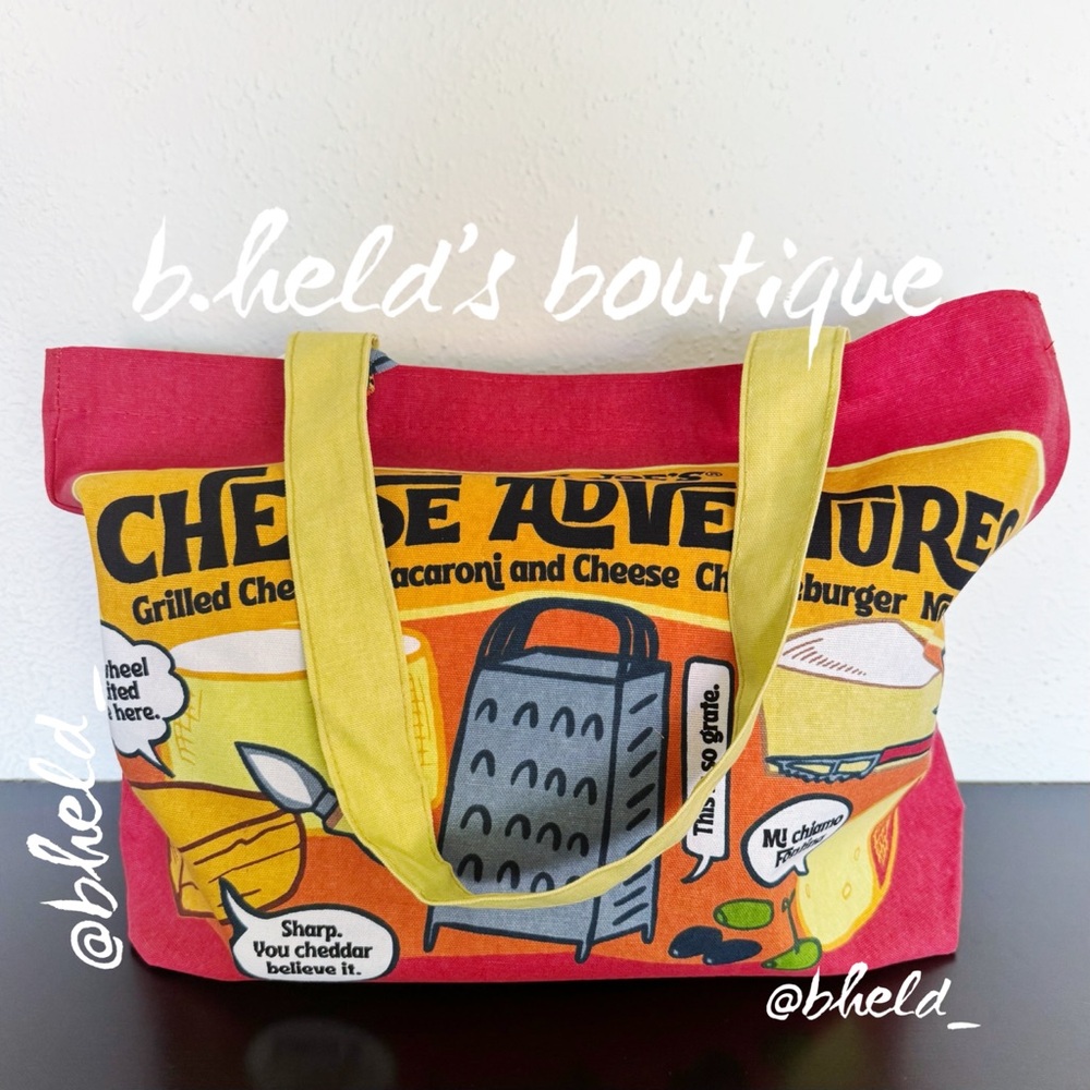 Trader Joe’s Cheese Reusable Cotton Shopping Tote Bag Made in USA Brand New NWT